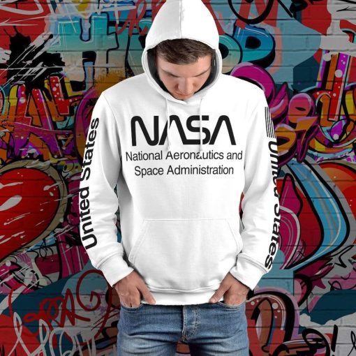 Gearhuman 3D Nasa Custom Hoodie Apparel GN17087 3D Custom Fleece Hoodies