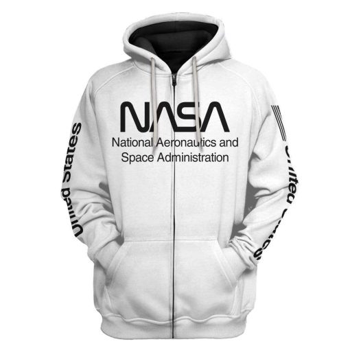 Gearhuman 3D Nasa Custom Hoodie Apparel GN17087 3D Custom Fleece Hoodies Zip Hoodie S