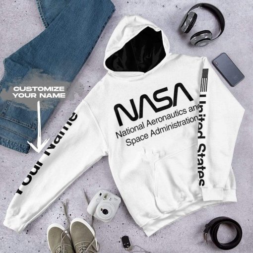 Gearhuman 3D Nasa Custom Name Hoodie Apparel GN180815 3D Custom Fleece Hoodies