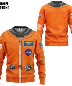 Gearhuman 3D NASA Orange Space Suit Custom Name Sweatshirt Apparel GW21096 Sweatshirt 