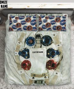 Gearhuman 3D NASA Space Suit Custom Name Bedding Set GW22096 Bedding Set Twin 3PCS 