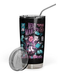 Gearhuman 3D Nekomancer Custom Design Vacuum Insulated Tumbler GV10093 Tumbler 20oz 