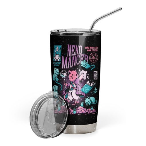 Gearhuman 3D Nekomancer Custom Design Vacuum Insulated Tumbler GV10093 Tumbler 20oz