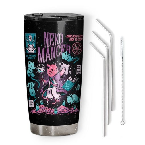 Gearhuman 3D Nekomancer Custom Design Vacuum Insulated Tumbler GV10093 Tumbler