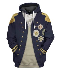 Gearhuman 3D Nelson Uniform as worn at Trafalgar Napoleonic Wars British Navy Custom Hoodie Apparel GV13089 3D Custom Fleece Hoodies Hoodie S 