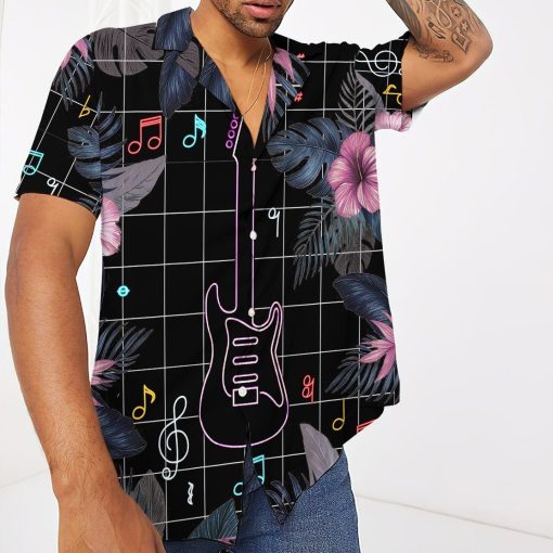 Gearhuman 3D Neon Electric Guitar Hawaii Shirt ZK0405211 Hawai Shirt