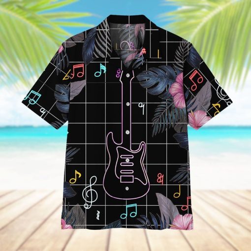 Gearhuman 3D Neon Electric Guitar Hawaii Shirt ZK0405211 Hawai Shirt
