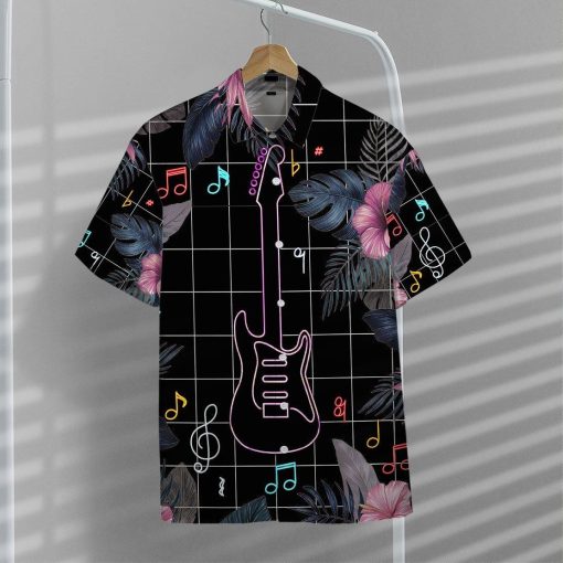 Gearhuman 3D Neon Electric Guitar Hawaii Shirt ZK0405211 Hawai Shirt