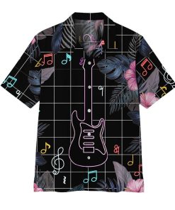 Gearhuman 3D Neon Electric Guitar Hawaii Shirt ZK0405211 Hawai Shirt Short Sleeve Shirt S 