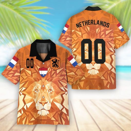Gearhuman 3D Netherlands Football Supporter Hawaii Shirt ZK1406212 Short Sleeve Shirt