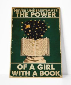 Gearhuman 3D Never Underestimate The Power Of A Girl Canvas GB05035 Canvas 1 Piece Non Frame M