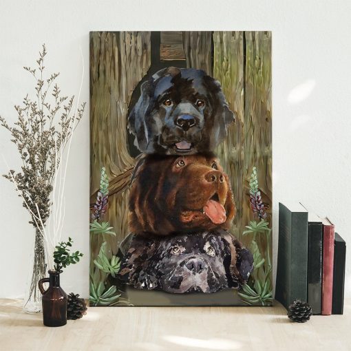 Gearhuman 3D Newfoundland Painting Canvas GK260112 Doormat