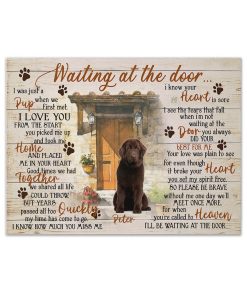 Gearhuman 3D Newfoundland Waiting At The Door Custom Name Canvas GK290111 Canvas 1 Piece Non Frame M