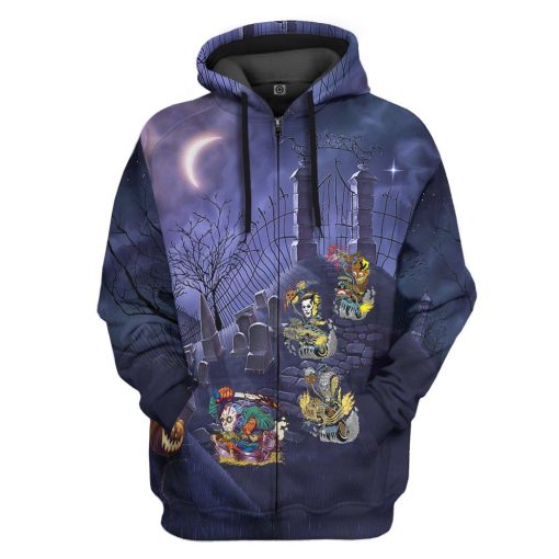 Gearhuman 3D Nightmare Racing Custom Hoodie Apparel GL26085 3D Custom Fleece Hoodies Zip Hoodie S