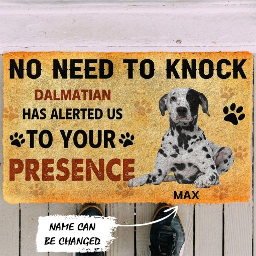Gearhumans 3D No Need To Knock Dalmatian Dog Custom Name Doormat 9 Gearhuman 3D No Need To Knock Dalmatian Dog Custom Name Doormat GV280110 Doormat