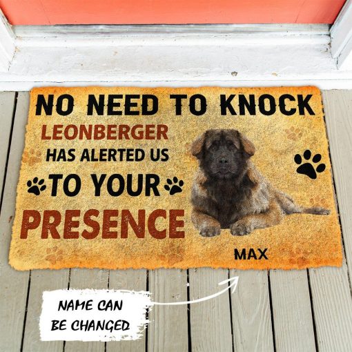Gearhuman 3D No Need To Knock Leonberger Dog Custom Name Doormat GV280116 Doormat
