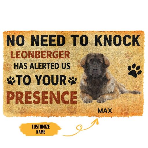 Gearhuman 3D No Need To Knock Leonberger Dog Custom Name Doormat GV280116 Doormat