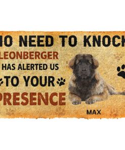 Gearhuman 3D No Need To Knock Leonberger Dog Custom Name Doormat GV280116 Doormat Doormat S(15,8''x23,6'')