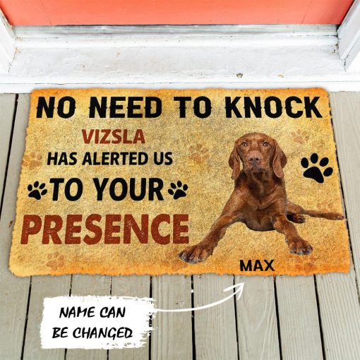 Gearhumans 3D No Need To Knock Vizsla Dog Custom Name Doormat 9 Gearhuman 3D No Need To Knock Vizsla Dog Custom Name Doormat GV28019 Doormat
