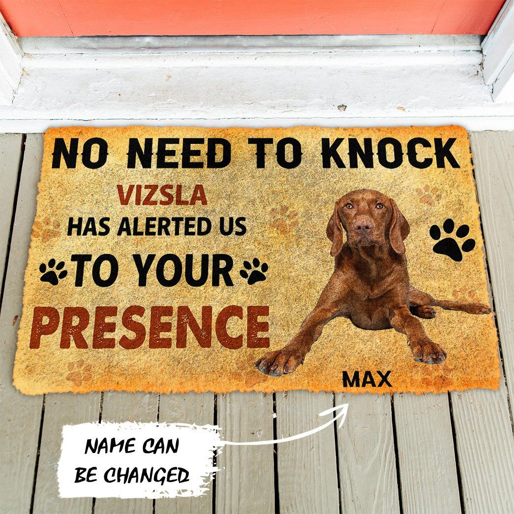 Gearhumans 3D No Need To Knock Vizsla Dog Custom Name Doormat 5 Gearhuman 3D No Need To Knock Vizsla Dog Custom Name Doormat GV28019 Doormat