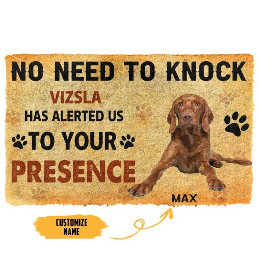 Gearhumans 3D No Need To Knock Vizsla Dog Custom Name Doormat 7 Gearhuman 3D No Need To Knock Vizsla Dog Custom Name Doormat GV28019 Doormat