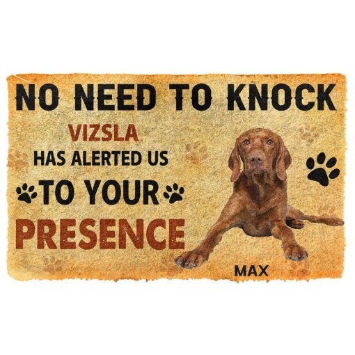 Gearhumans 3D No Need To Knock Vizsla Dog Custom Name Doormat 6 Gearhuman 3D No Need To Knock Vizsla Dog Custom Name Doormat GV28019 Doormat Doormat S(15,8''x23,6'')