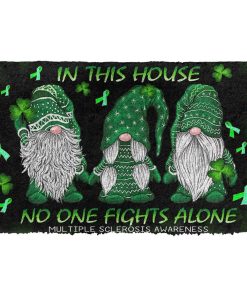 Gearhuman 3D No One Fights Alone Shamrock Custom Doormat GB25027 Doormat Doormat S(15,8''x23,6'')