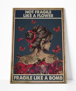 Gearhuman 3D Not Fragile Like A Flower Canvas GB01033 Canvas 1 Piece Non Frame M