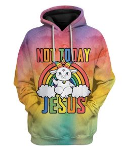 Gearhuman 3D Not Today Jesus Custom T-Shirts Hoodies Apparel HD-AT1302206 3D Custom Fleece Hoodies Hoodie S 