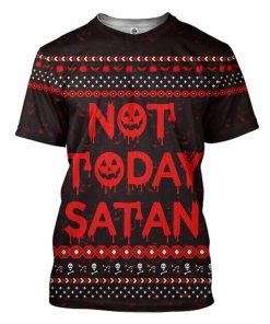 Gearhuman 3D Not Today Satan Ugly Custom Tshirt Apparel GN14092 3D T-shirt T-Shirt S 