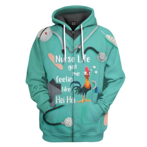Gearhuman 3D Nurse Life Fleece Hoodie Apparel GH15052 3D Custom Fleece Hoodies Zip Hoodie S