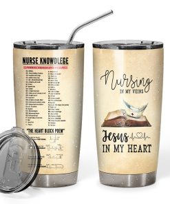 Gearhuman 3D Nursing Is My Veins Custom Tumbler GB30127 Tumbler Short 20oz 