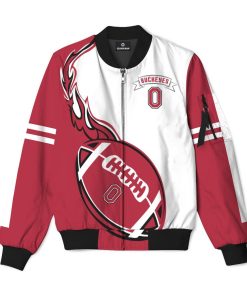 Gearhuman 3D Ohio State Buckeyes Custom Bomber GC16104 Bomber Jacket Bomber S 