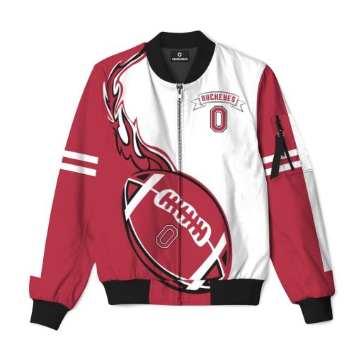 Gearhuman 3D Ohio State Buckeyes Custom Bomber GC16104 Bomber Jacket Bomber S