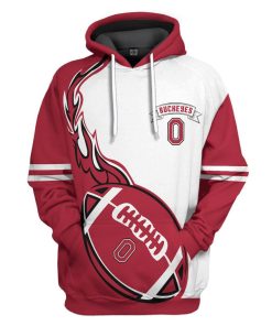 Gearhuman 3D Ohio State Buckeyes Custom Tshirt Hoodie Apparel GC16103 3D Apparel Hoodie S