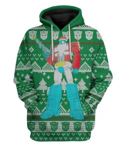 Gearhuman 3D Optimus Prime Ugly Christmas Sweater Custom Tshirt Hoodie Apparel GV291024 3D Apparel Hoodie S 