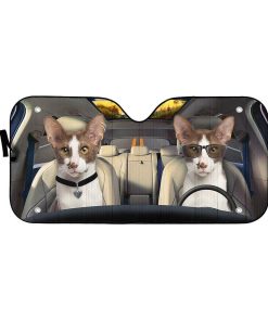 Gearhuman 3D Oriental Shorthair Cat Auto Car Sunshade GV03032 Auto Sunshade 57''x27.5''