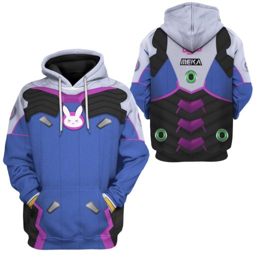 Gearhuman 3D Overwatch DVa Custom Hoodie Apparel GW200814 3D Custom Fleece Hoodies