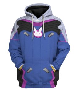 Gearhuman 3D Overwatch DVa Custom Hoodie Apparel GW200814 3D Custom Fleece Hoodies Hoodie S 