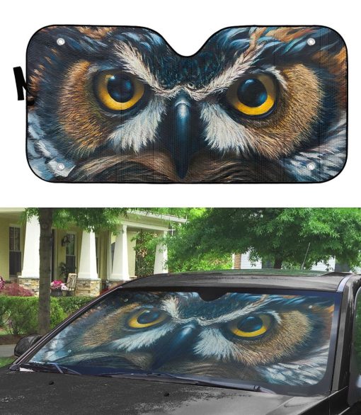 Gearhuman 3D Owl Eyes Car Sunshade ZK3006215 Auto Sunshade