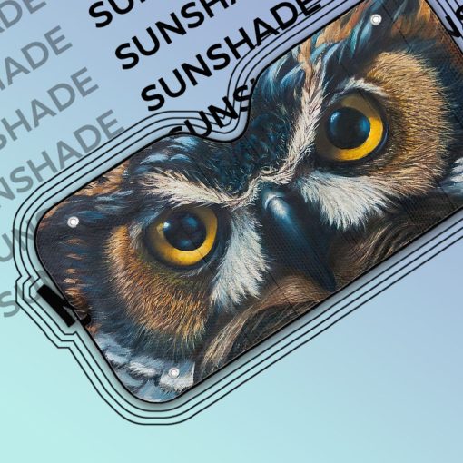Gearhuman 3D Owl Eyes Car Sunshade ZK3006215 Auto Sunshade