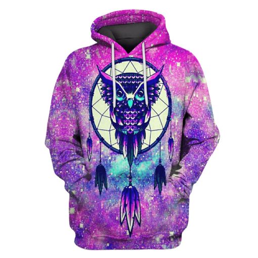 Gearhuman 3d Owl Hoodies T-Shirt Apparel HL101117 3D Custom Fleece Hoodies Hoodie S
