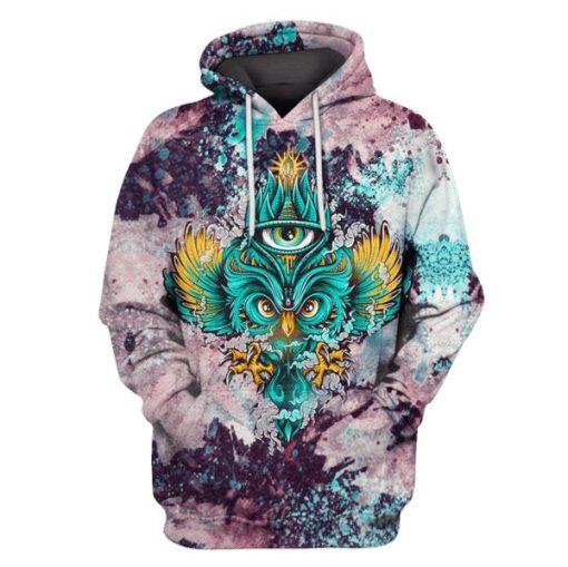 Gearhumans 3d Owl Hoodies -T-Shirt Apparel 2 Gearhuman 3d Owl Hoodies -T-Shirt Apparel HP101110 3D Custom Fleece Hoodies Hoodie S (Our Size) - XS (US Size)