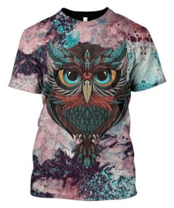 Gearhuman 3d Owl Hoodies - T-Shirt Apparel HP101112 3D Custom Fleece Hoodies T-Shirt S