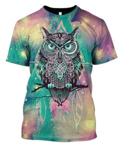 Gearhuman 3d Owl Hoodies - T-Shirt Apparel HP101116 3D Custom Fleece Hoodies T-Shirt S