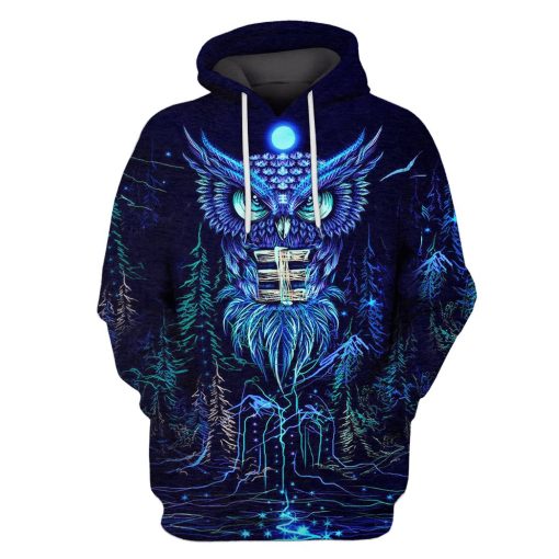 Gearhumans 3d Owl Hoodies T-Shirt Apparel 2 Gearhuman 3d Owl Hoodies T-Shirt Apparel HP101124 3D Custom Fleece Hoodies Hoodie S