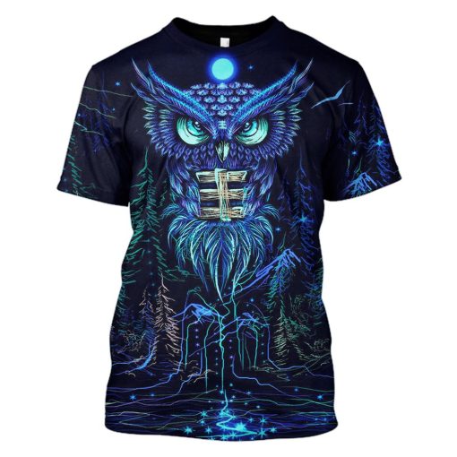 Gearhumans 3d Owl Hoodies T-Shirt Apparel 1 Gearhuman 3d Owl Hoodies T-Shirt Apparel HP101124 3D Custom Fleece Hoodies T-Shirt S