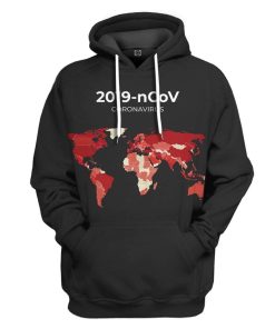 Gearhuman 3D Pandemic Map Custom Fleece Hoodie Apparel GW28042 3D Custom Fleece Hoodies Hoodie S