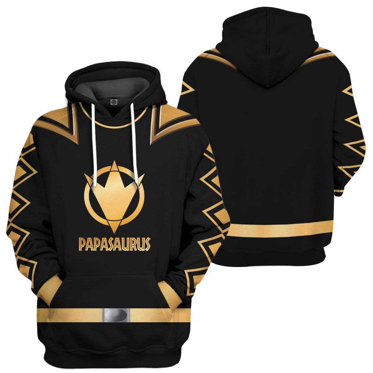 Gearhumans 3D Papasaurus Custom Hoodie Apparel 3 Gearhuman 3D Papasaurus Custom Hoodie Apparel GH20052 3D Custom Fleece Hoodies
