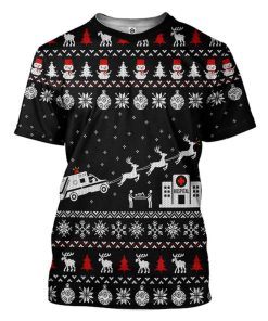 Gearhuman 3D Paramedic Hospital Ambulance Ugly Christmas Sweater Custom Tshirt Apparel GV09104 3D T-shirt T-Shirt S 